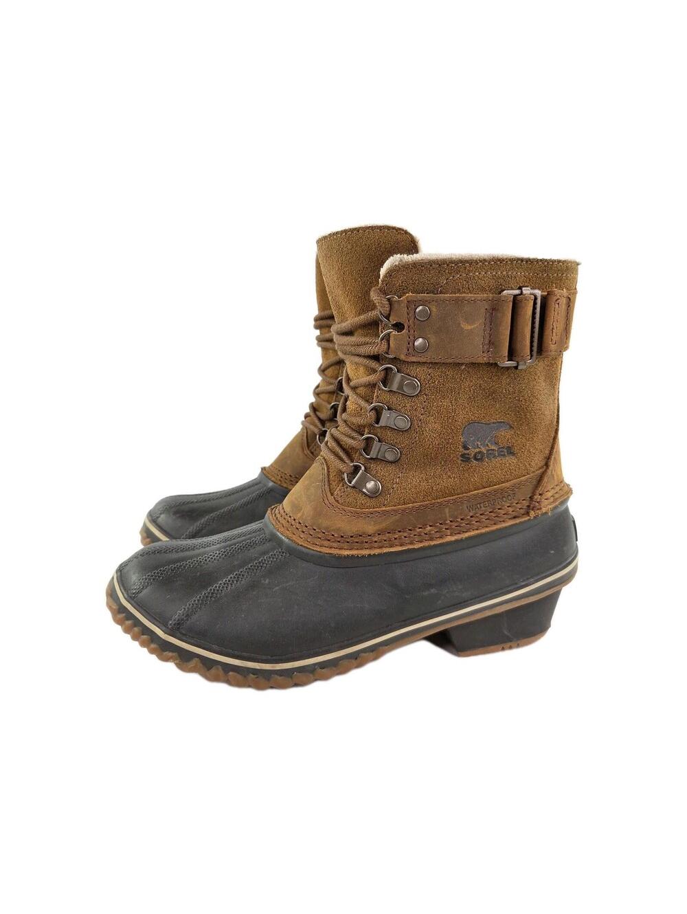 Sorel Women's Winter Fancy Lace II Boot US 8 Brown Duck Shoes Waterproof Boots